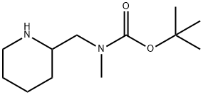 Methyl-piperidin-2-ylmethyl-carbamic acid tert-butyl ester Structure