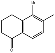 5-BROMO-6-METHYL-1,2,3,4-TETRAHYDRONAPHTHALEN-1-ONE 구조식 이미지