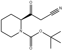 (S)-tert-butyl 2-(2-cyanoacetyl)piperidine-1-carboxylate 구조식 이미지