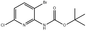 tert-Butyl (3-bromo-6-chloropyridin-2-yl)carbamate 구조식 이미지