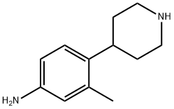 Benzenamine, 3-methyl-4-(4-piperidinyl)- 구조식 이미지