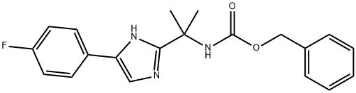 BENZYL (2-(4-(4-FLUOROPHENYL)-1H-IMIDAZOL-2-YL)PROPAN-2-YL)CARBAMATE 구조식 이미지