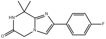2-(4-fluorophenyl)-8,8-dimethyl-7,8-dihydroimidazo[1,2-a]pyrazin-6(5H)-one 구조식 이미지
