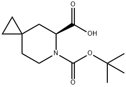 (S)-6-(tert-butoxycarbonyl)-6-azaspiro[2.5]octane-5-carboxylic acid 구조식 이미지