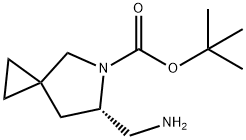 (S)-tert-butyl 6-(aminomethyl)-5-azaspiro[2.4]heptane-5-carboxylate 구조식 이미지