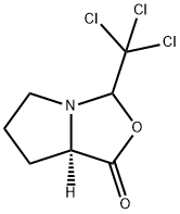 (3R,7aR)-3-(Trichloromethyl)tetrahydro-1H-pyrrolo[1,2-c][1,3]oxaz ol-1-one 구조식 이미지