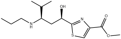 methyl2-((1R,3R)-1-hydroxy-4-methyl-3-(propylamino)pentyl)thiazole-4-carboxylate Structure