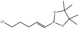 2-((E)-5-chloropent-1-enyl)-4,4,5,5-tetramethyl-1,3,2-dioxaborolane Structure