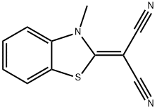 2-(3-methyl-1,3-benzothiazol-2(3H)-ylidene)malononitrile 구조식 이미지