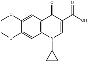 1-cyclopropyl-1,4-dihydro-6,7-dimethoxy-4-oxo-3-quinolinecarboxylic acid Structure