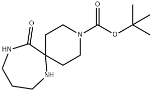 tert-Butyl 12-oxo-3,7,11-triazaspiro[5.6]dodecane-3-carboxylate 구조식 이미지
