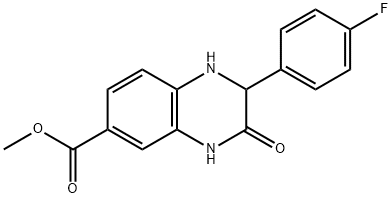 methyl 2-(4-fluorophenyl)-3-oxo-1,2,3,4-tetrahydroquinoxaline-6-carboxylate Structure