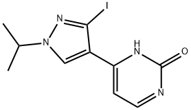 4-(3-iodo-1-isopropyl-1H-pyrazol-4-yl) pyrimidin-2-ol Structure