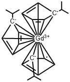 Tris(i-propylcyclopentadienyl)gadolinium (III), 98% (99.9%-Gd) (REO) 구조식 이미지