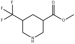 5-Trifluoromethyl-piperidine-3-carboxylic acid methyl ester Structure