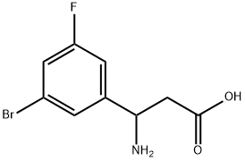 3-AMINO-3-(3-BROMO-5-FLUOROPHENYL)PROPANOIC ACID Structure
