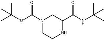 tert-butyl 3-(tert-butylcarbamoyl)piperazine-1-carboxylate Structure