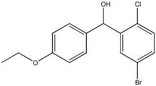(5-bromo-2-chlorophenyl)(4-ethyloxyphenyl)methanol Structure