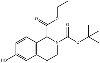 2-tert-butyl 1-ethyl 3,4-dihydro-6-hydroxyisoquinoline-1,2(1H)-dicarboxylate Structure