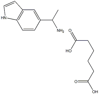 1-(1H-indol-5-yl)-ethylamine adipate 구조식 이미지