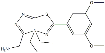 N-{[6-(3,5-dimethoxyphenyl)[1,2,4]triazolo[3,4-b][1,3,4]thiadiazol-3-yl]methyl}-N-ethylethanamine 구조식 이미지