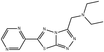 N,N-diethyl-N-{[6-(2-pyrazinyl)[1,2,4]triazolo[3,4-b][1,3,4]thiadiazol-3-yl]methyl}amine 구조식 이미지