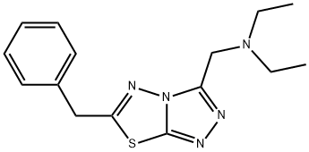 N-[(6-benzyl[1,2,4]triazolo[3,4-b][1,3,4]thiadiazol-3-yl)methyl]-N,N-diethylamine 구조식 이미지