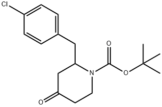 tert-부틸2-(4-클로로페닐)-4-옥소피페리딘-1-카르복실레이트 구조식 이미지