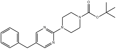 tert-butyl 4-(5-benzylpyrimidin-2-yl)piperazine-1-carboxylate 구조식 이미지