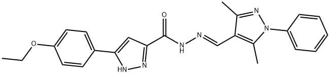 N'-[(E)-(3,5-dimethyl-1-phenyl-1H-pyrazol-4-yl)methylidene]-3-(4-ethoxyphenyl)-1H-pyrazole-5-carbohydrazide Structure