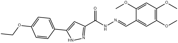 3-(4-ethoxyphenyl)-N'-[(E)-(2,4,5-trimethoxyphenyl)methylidene]-1H-pyrazole-5-carbohydrazide 구조식 이미지