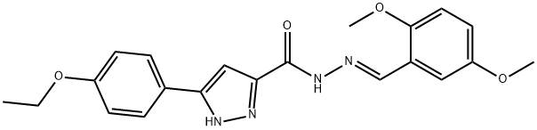 N'-[(E)-(2,5-dimethoxyphenyl)methylidene]-3-(4-ethoxyphenyl)-1H-pyrazole-5-carbohydrazide Structure