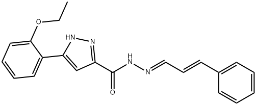 3-(2-ethoxyphenyl)-N'-[(1E,2E)-3-phenylprop-2-en-1-ylidene]-1H-pyrazole-5-carbohydrazide Structure