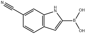 6-CYANO-1H-INDOLE-2-BORONIC ACID Structure