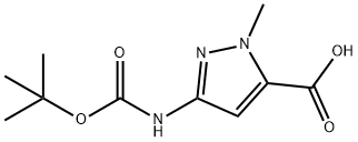 3-(tert-butoxycarbonyl)-1-methyl-1H-pyrazole-5-carboxylic acid Structure