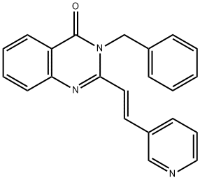 3-(Phenylmethyl)-2-[(1E)-2-(3-pyridinyl)ethenyl]-4(3H)-quinazolinone Structure