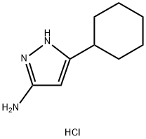 5-Cyclohexyl-1H-pyrazol-3-ylamine hydrochloride 구조식 이미지