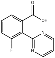 3-fluoro-2-(pyrimidin-2-yl)benzoic acid Structure