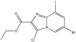 ethyl 6-bromo-3-chloro-8-iodoimidazo[1,2-a]pyridine-2-carboxylate Structure