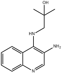 1-[(3-amino-4-quinolinyl)amino]-2-methyl-2-propanol 구조식 이미지