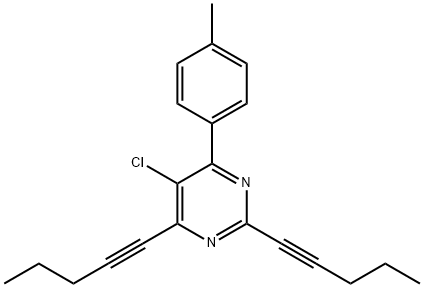 5-Chloro-2,4-di(pent-1-yn-1-yl)-6-(p-tolyl)pyrimidine Structure