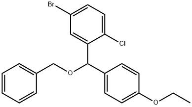 2-((benzyloxy)(4-ethoxyphenyl)methyl)-4-bromo-1-chlorobenzene Structure