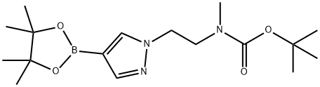 tert-butyl methyl(2-(4-(4,4,5,5-tetramethyl-1,3,2-dioxaborolan-2-yl)-1H-pyrazol-1-yl)ethyl)carbamate 구조식 이미지