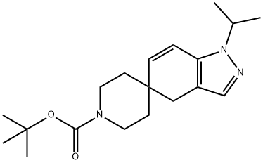tert-butyl1-isopropyl-1,4-dihydrospiro[indazole-5,4'-piperidine]-1'-carboxylate 구조식 이미지