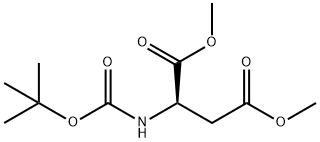 (R)-DIMETHYL 2-(TERT-BUTOXYCARBONYLAMINO)SUCCINATE Structure