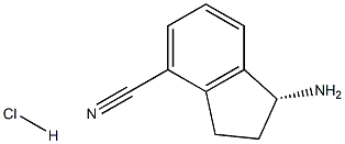 (R)-1-amino-2,3-dihydro-1H-indene-4-carbonitrile hydrochloride Structure