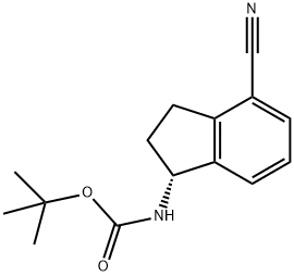 (S)-трет-бутил (4-циано-2,3-дигидро-1H-инден-1-ил)карбамат структурированное изображение