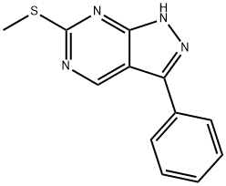 6-(Methylthio)-3-phenyl-1H-pyrazolo[3,4-d]pyrimidine Structure