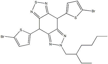 4,8-bis(5-bromo-thiophen-2-yl)-6-(2-ethylhexyl)-[1,2,5]thiadiazolo[3,4-f]benzotriazole Structure