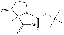 1-tert-Butyl2-methyl3-oxopyrrolidine-1,2-dicarboxylate 구조식 이미지